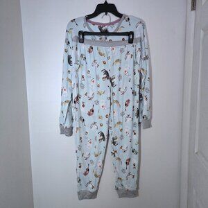 Cuddl Duds Cats & Coffee Pajama Set